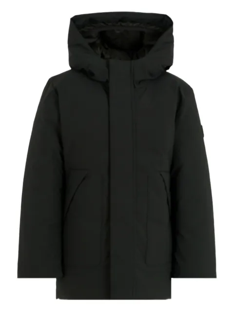 Save The Duck Kids logo-patch hooded padded jacket