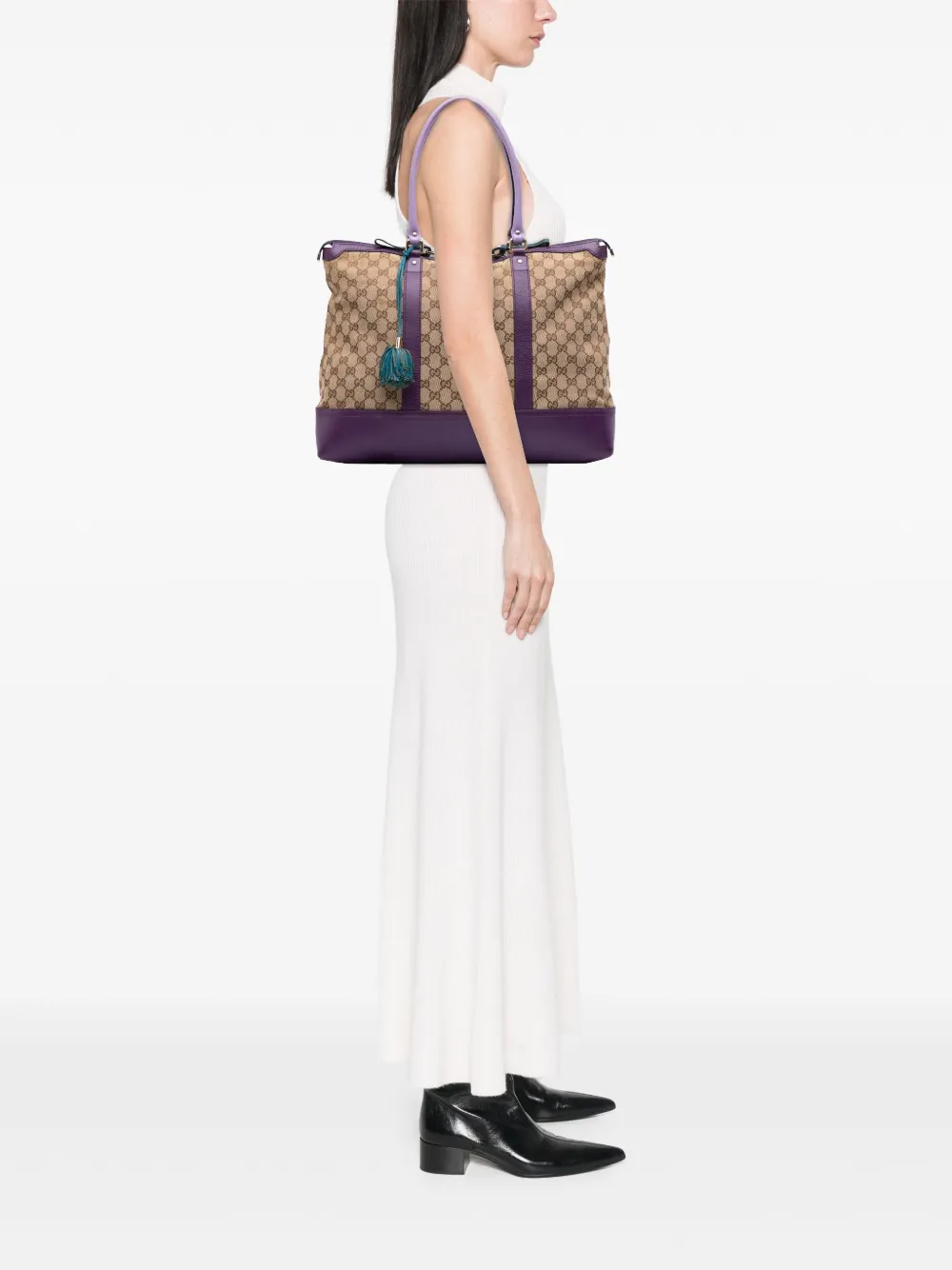 Pre-owned Gucci 2016-2025 Gg Canvas Tote Bag In Brown