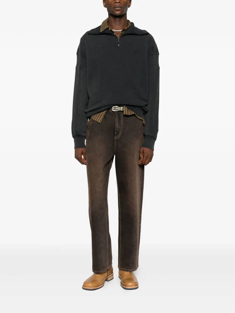MARANT Sweater met ritskraag - Zwart