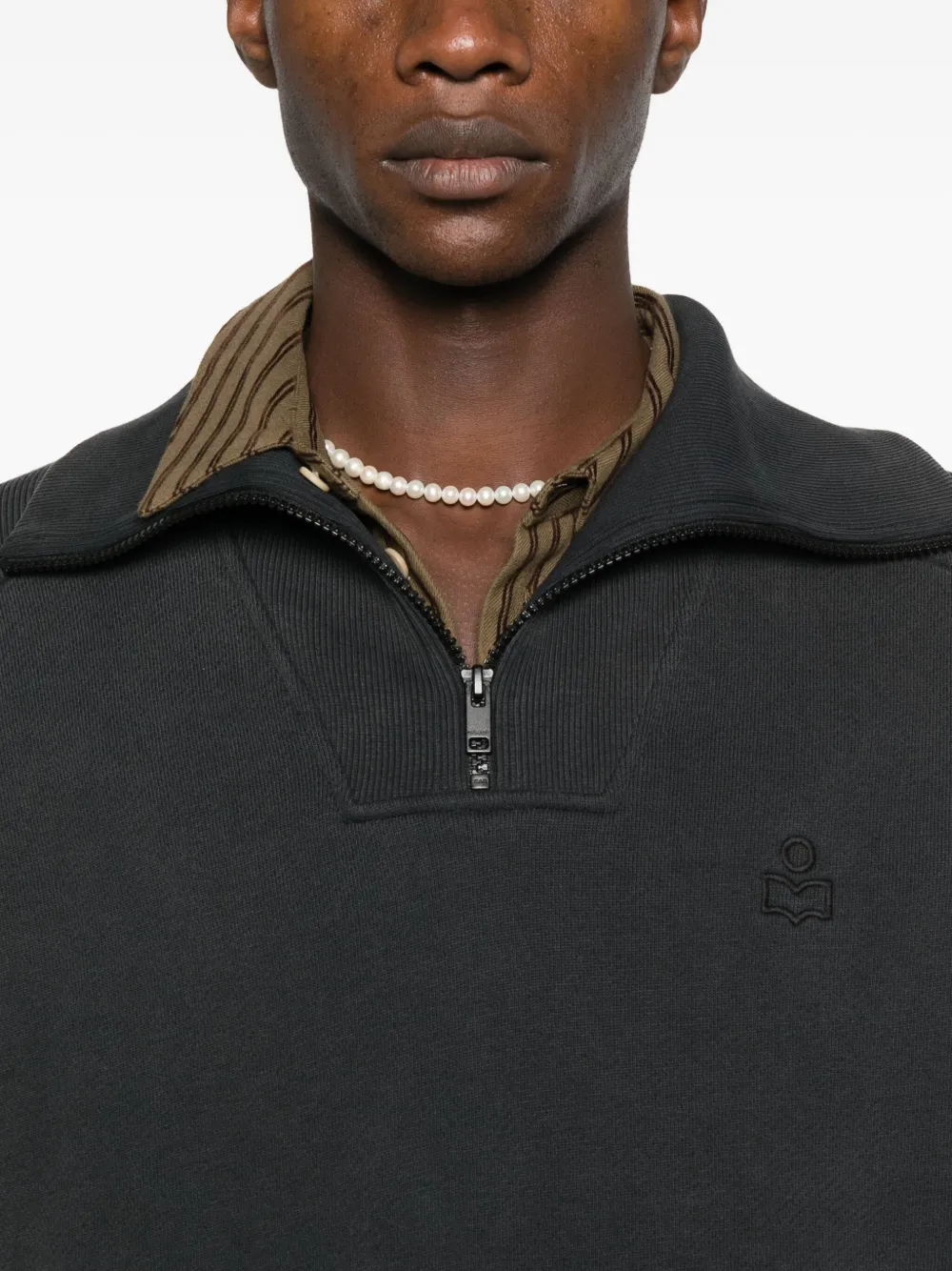 MARANT Sweater met ritskraag Zwart