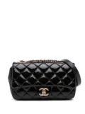 CHANEL Pre-Owned 2015-2016 Paris-Salzburg Small Patent and Goatskin CC Eyelet Flap crossbody bag - Black