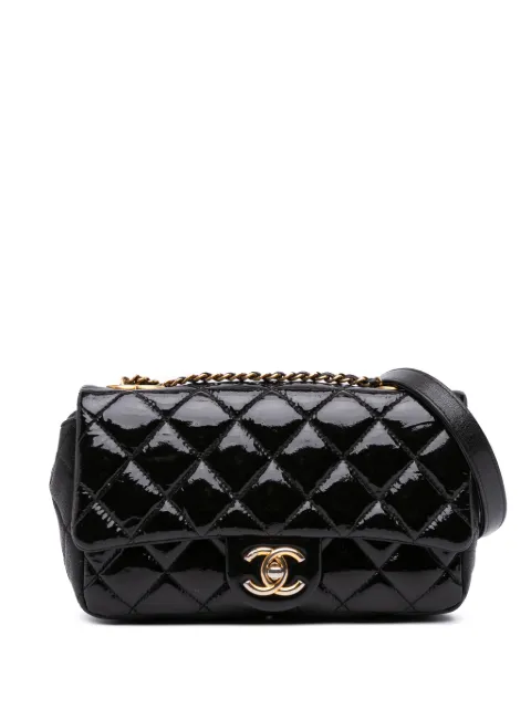 CHANEL Pre-Owned 2015-2016 Paris-Salzburg Small Patent and Goatskin CC Eyelet Flap crossbody bag