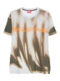 Diesel flame-print graphic T-shirt - Green