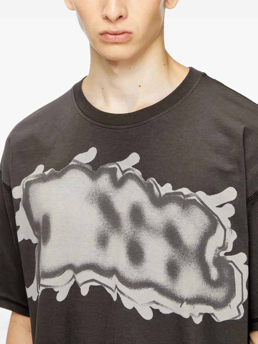 Diesel T-shirt met grafische print Zwart