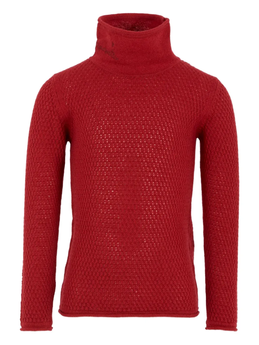 Simonetta Turtleneck Textured Sweater In Red