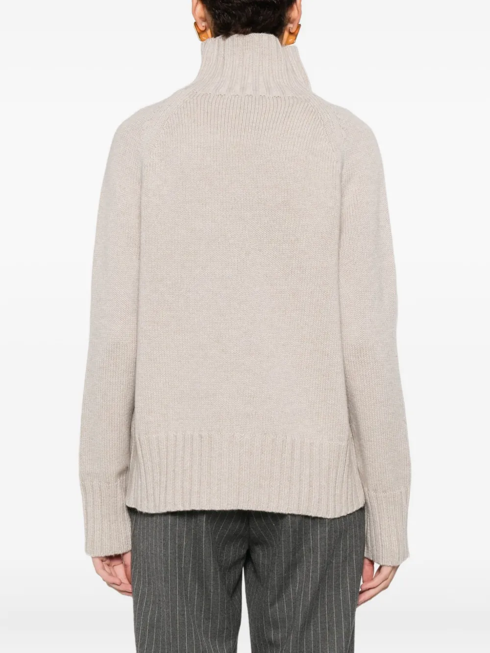 'S Max Mara Trui met raglan mouwen en trechterhals Bruin
