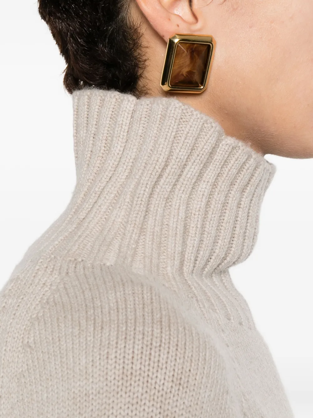 'S Max Mara Trui met raglan mouwen en trechterhals Bruin