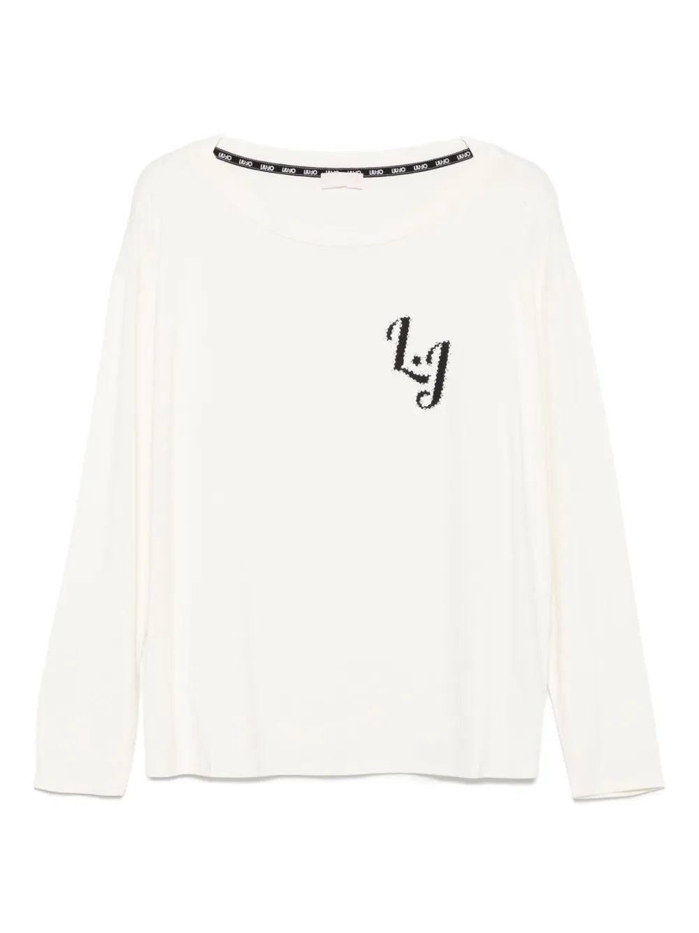 LIU JO logo-detail long-sleeve top | White | Image 1