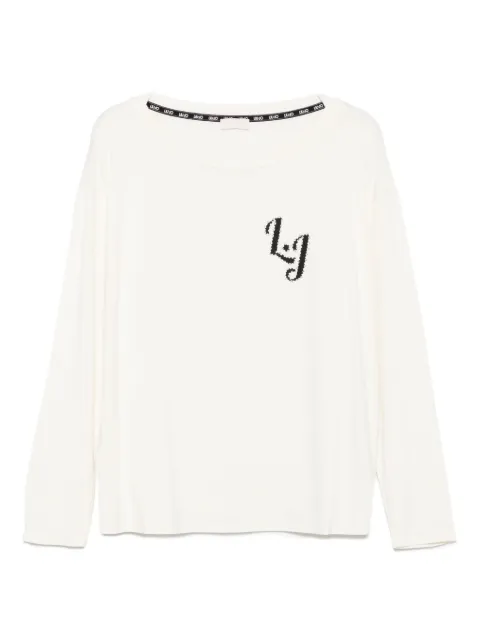 LIU JO logo-detail long-sleeve top