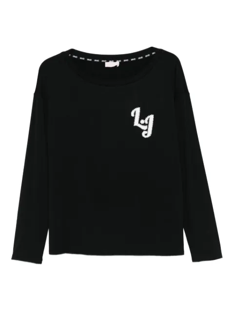 LIU JO logo-detail long-sleeve top