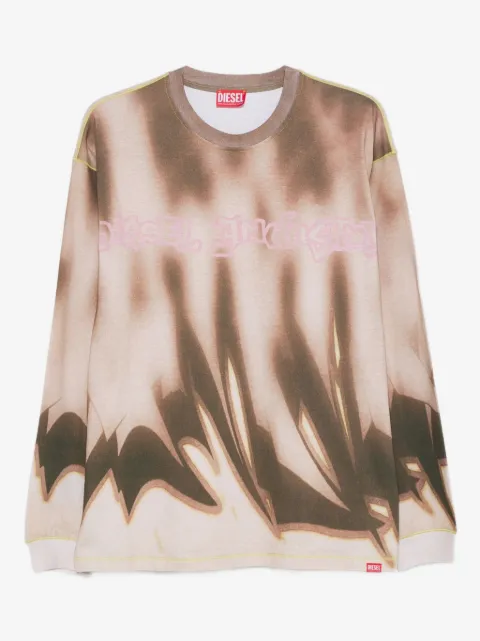 Diesel abstract-print long-sleeve T-shirt