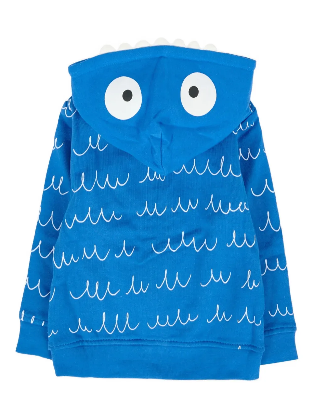Stella McCartney Kids wave-print cotton hooded top | Hoods & Sweatshirts | Image 2