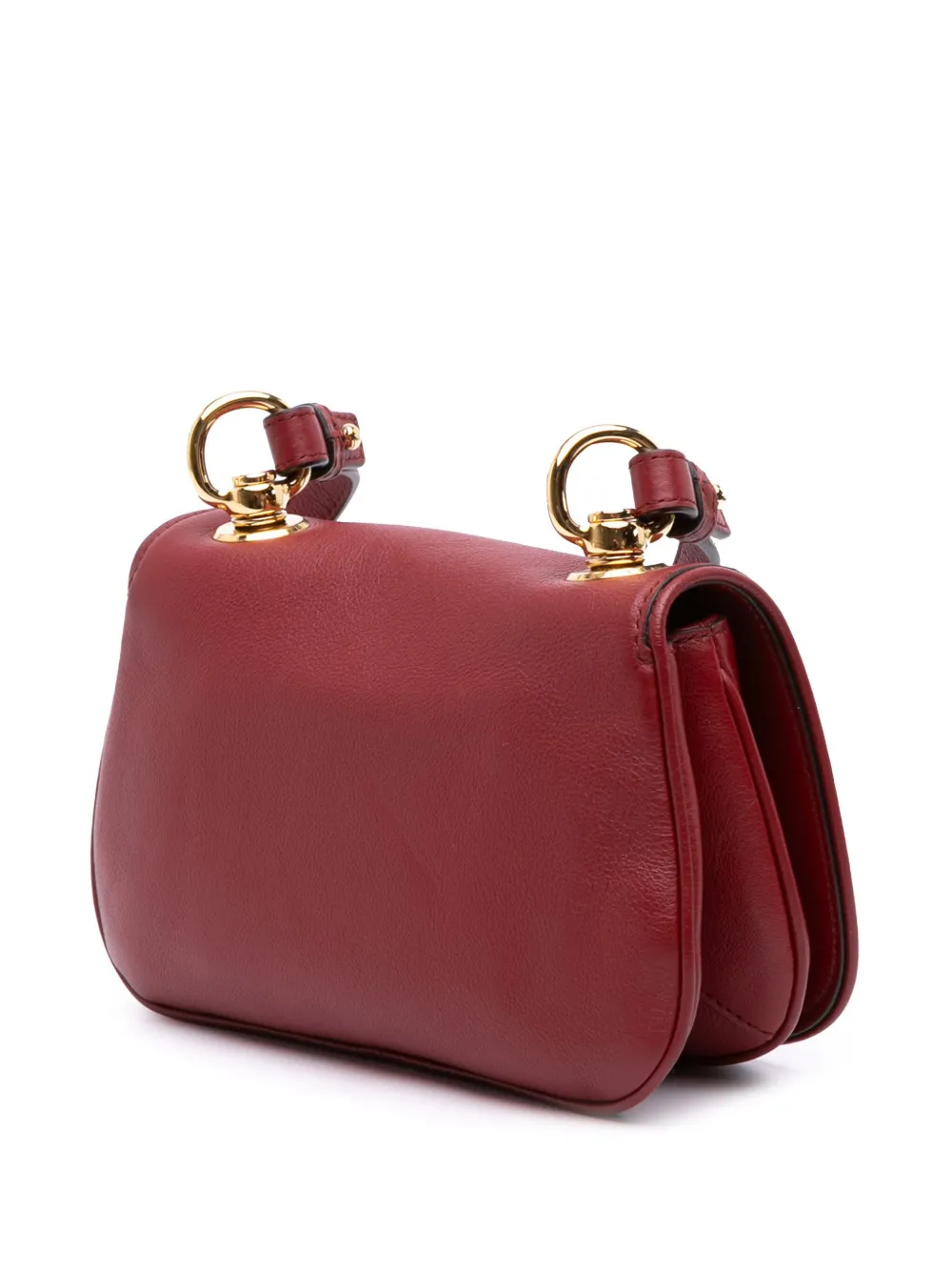 Pre-owned Gucci 2016-2025 Mini Leather Blondie Crossbody Bag In Red
