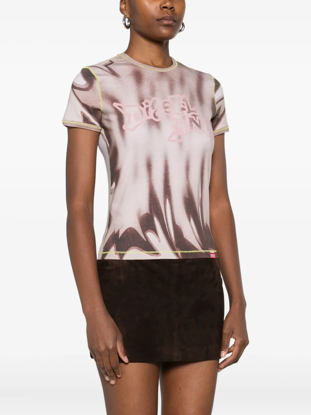 Diesel T-grafi T-shirt In Neutral