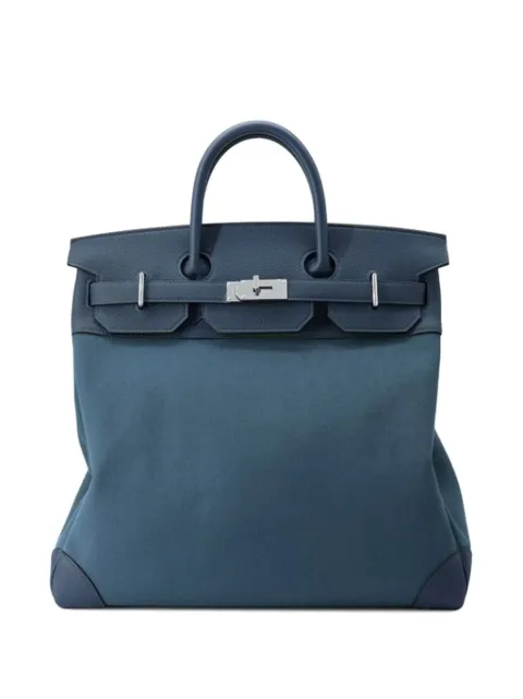 Hermès Pre-Owned 2025 Toile Militaire and Evercolor HAC Birkin Retourne 40 handbag
