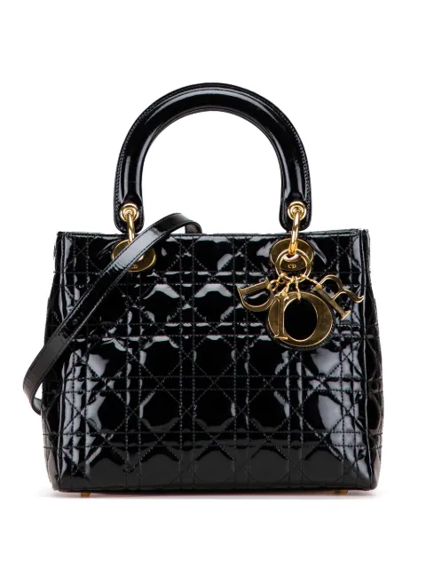 Christian Dior Pre-Owned 1997 Medium Patent Cannage Lady Dior satchel