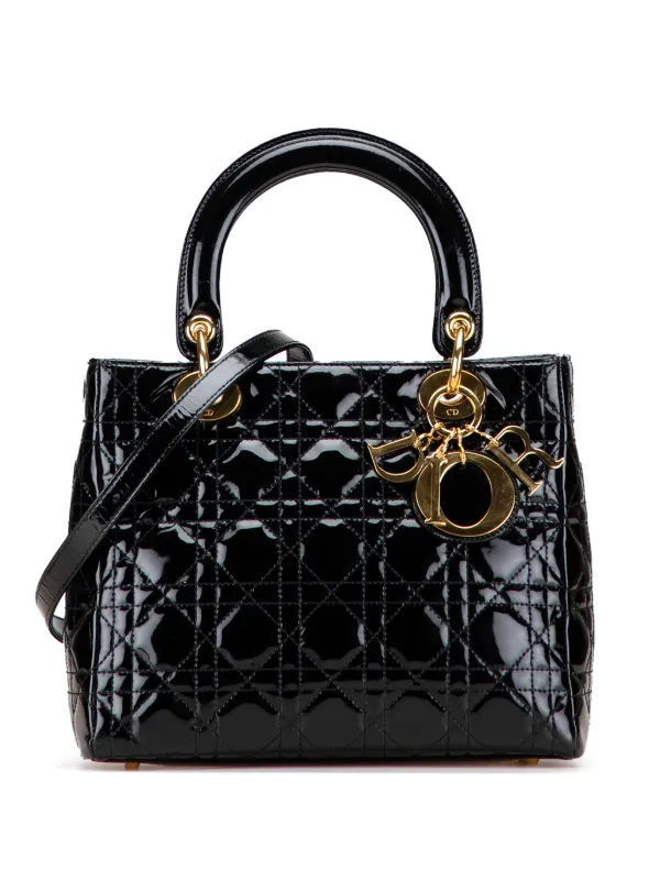 Christian Dior Pre-Owned 1997 ミディアム パテント カナージュ