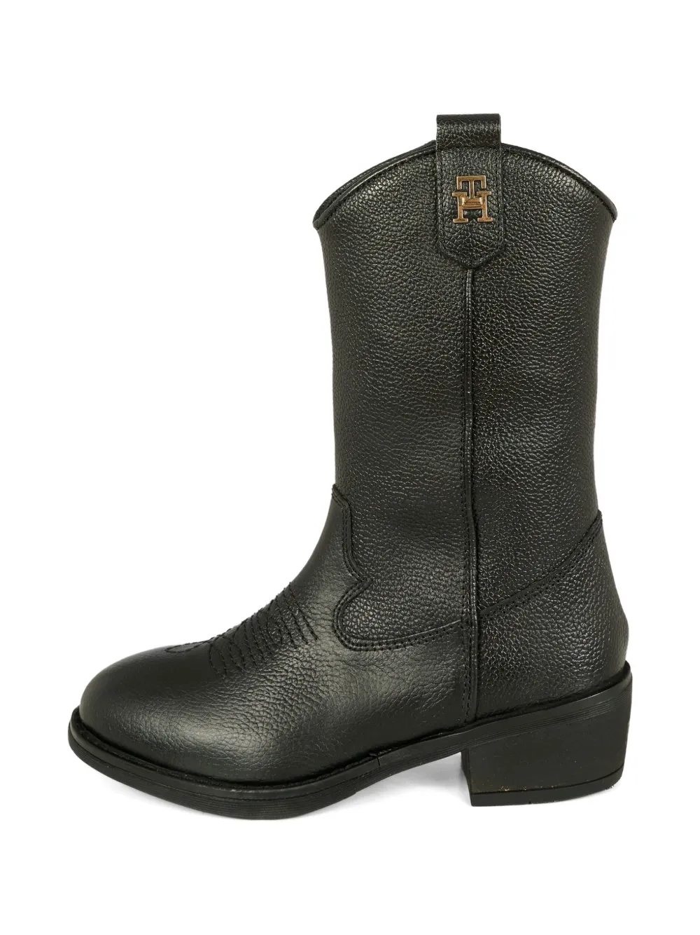 Tommy Hilfiger Junior leather zip-side boots | Teen Ankle Boots | Image 2
