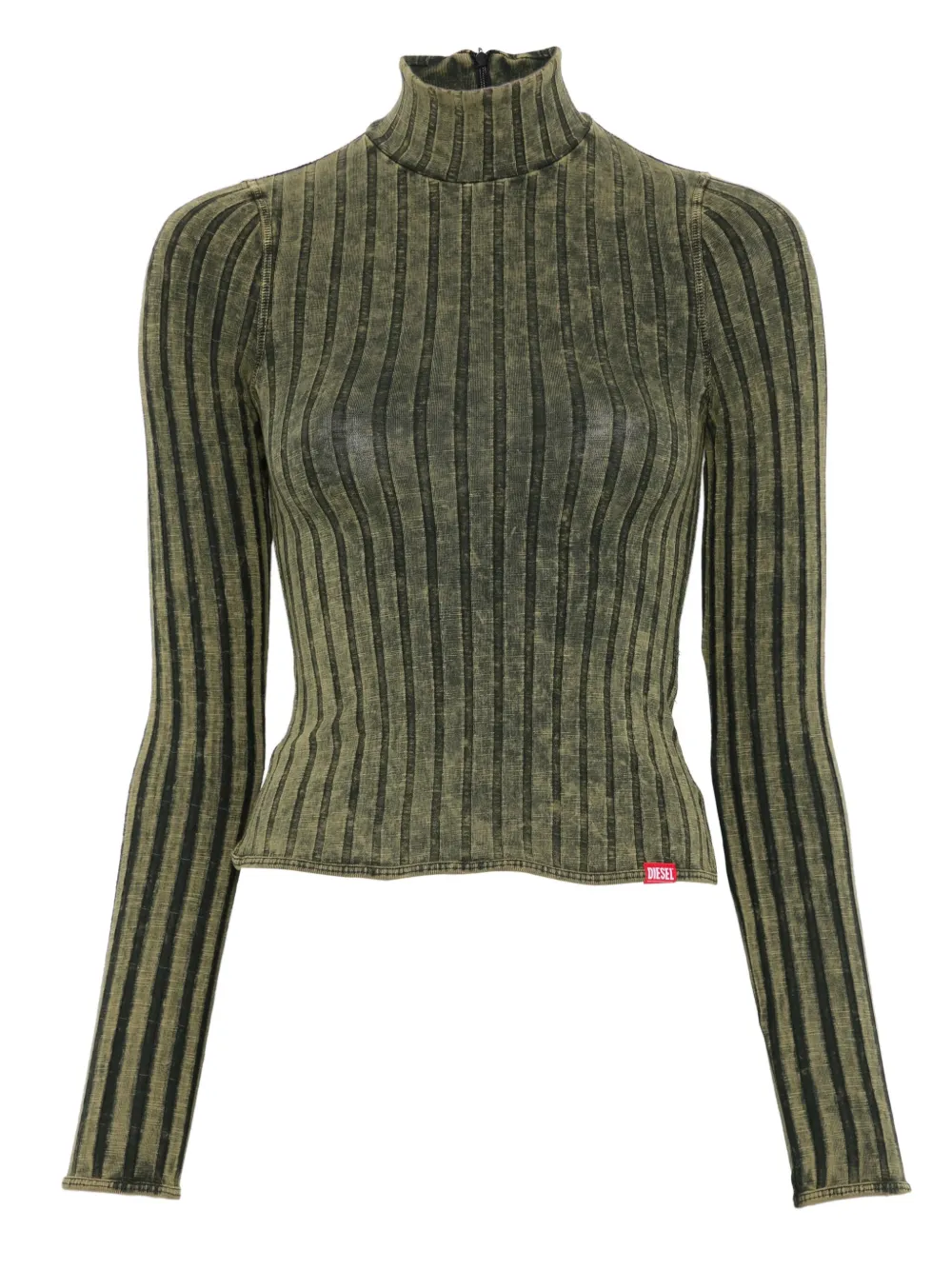 Diesel T-Clawa ribbed long-sleeve t-shirt | Green | Image 1
