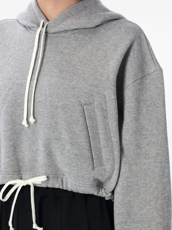 Comme Des Garçons Girl drawstring-hem Hoodie Grey FARFETCH IN