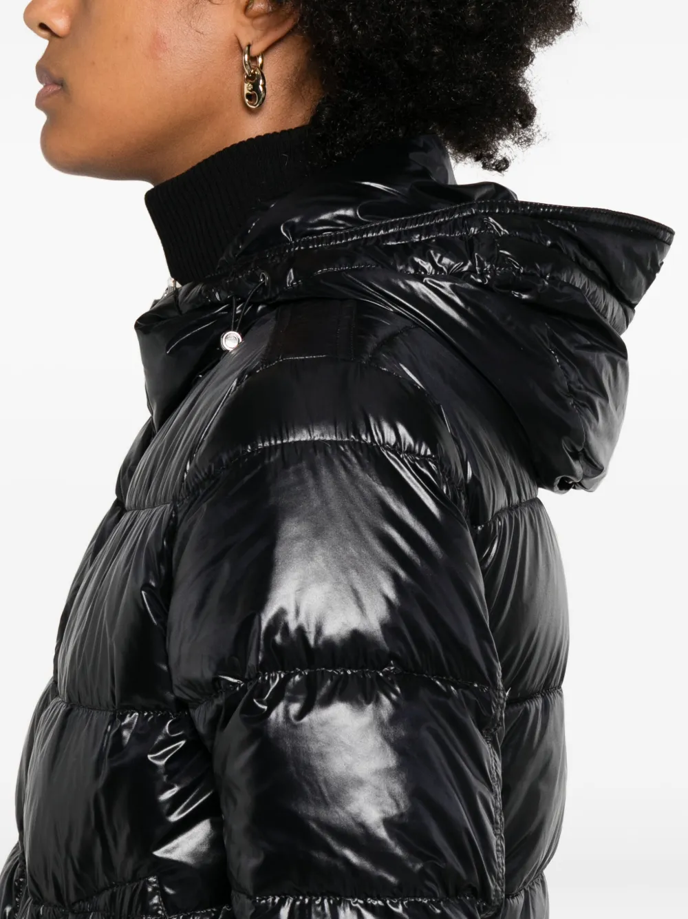 Herno Gevoerd jack met capuchon Zwart