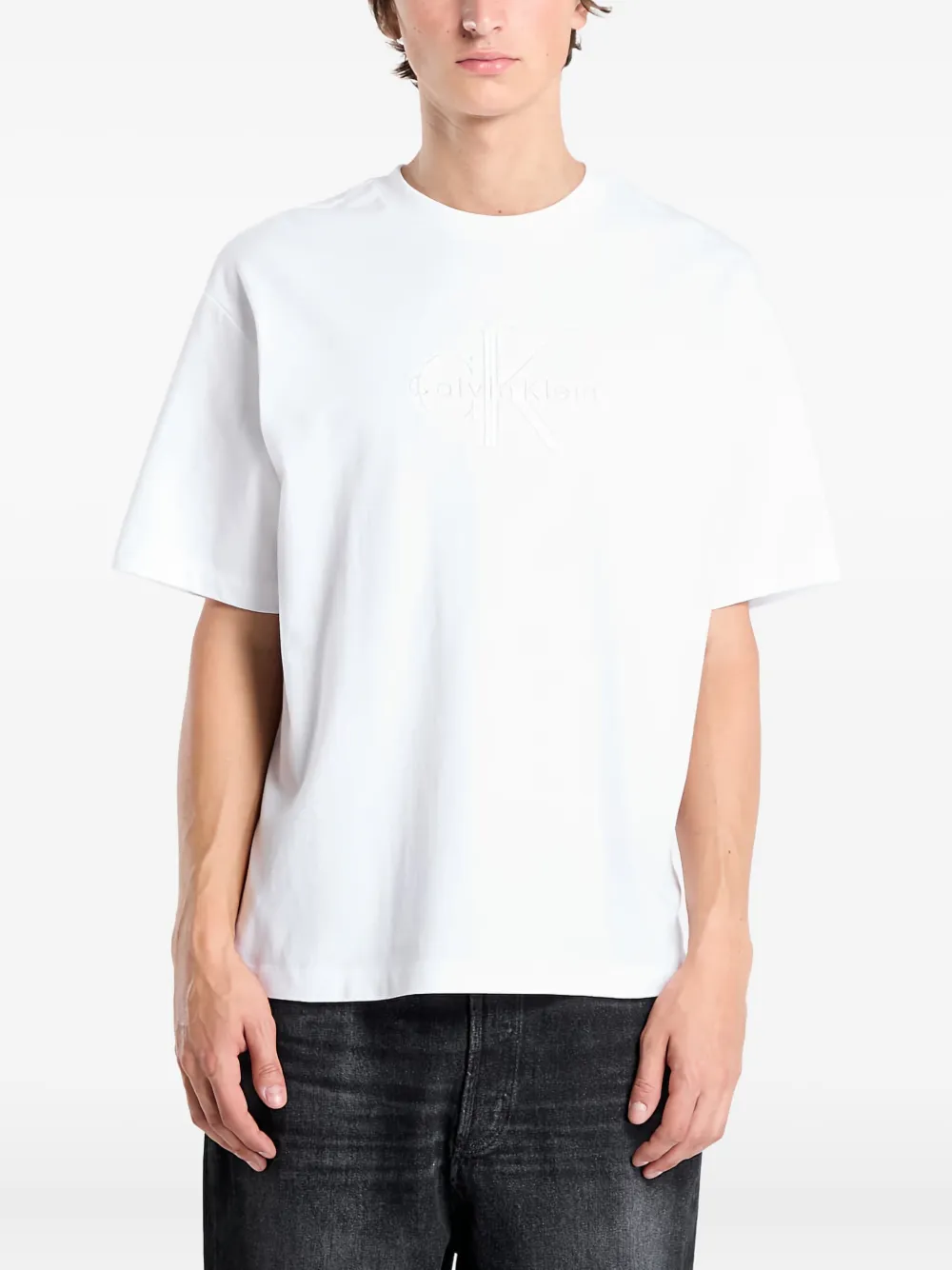 Calvin Klein t-shirt à logo brodé | blanc | Image 1