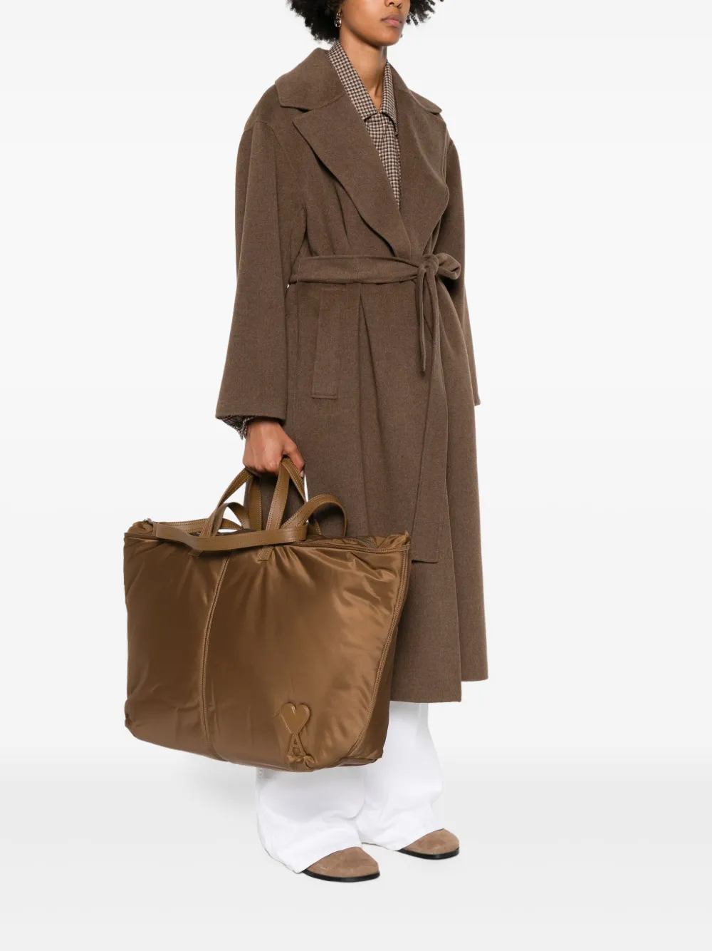 AMI Paris Gewatteerde shopper - Bruin