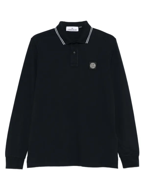 Stone Island ロングスリーブ ポロシャツ | ブルー | FARFETCH JP