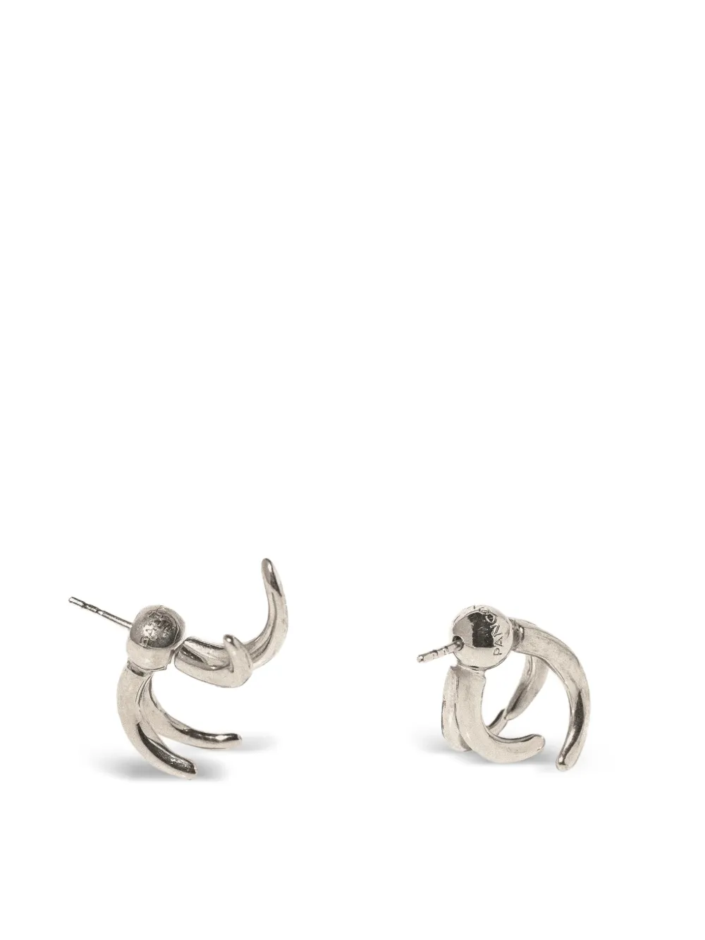  Panconesi Curved Earrings - Silver 