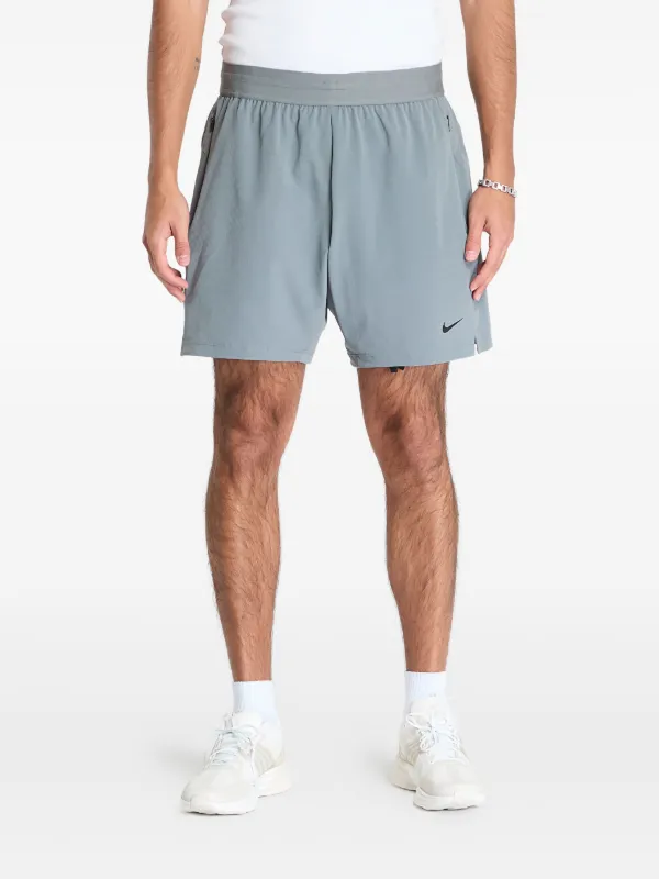 grey nike trackie shorts