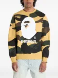 A BATHING APE® camo-print crewneck sweatshirt - Yellow