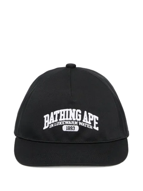 A BATHING APE® logo embroidered cap