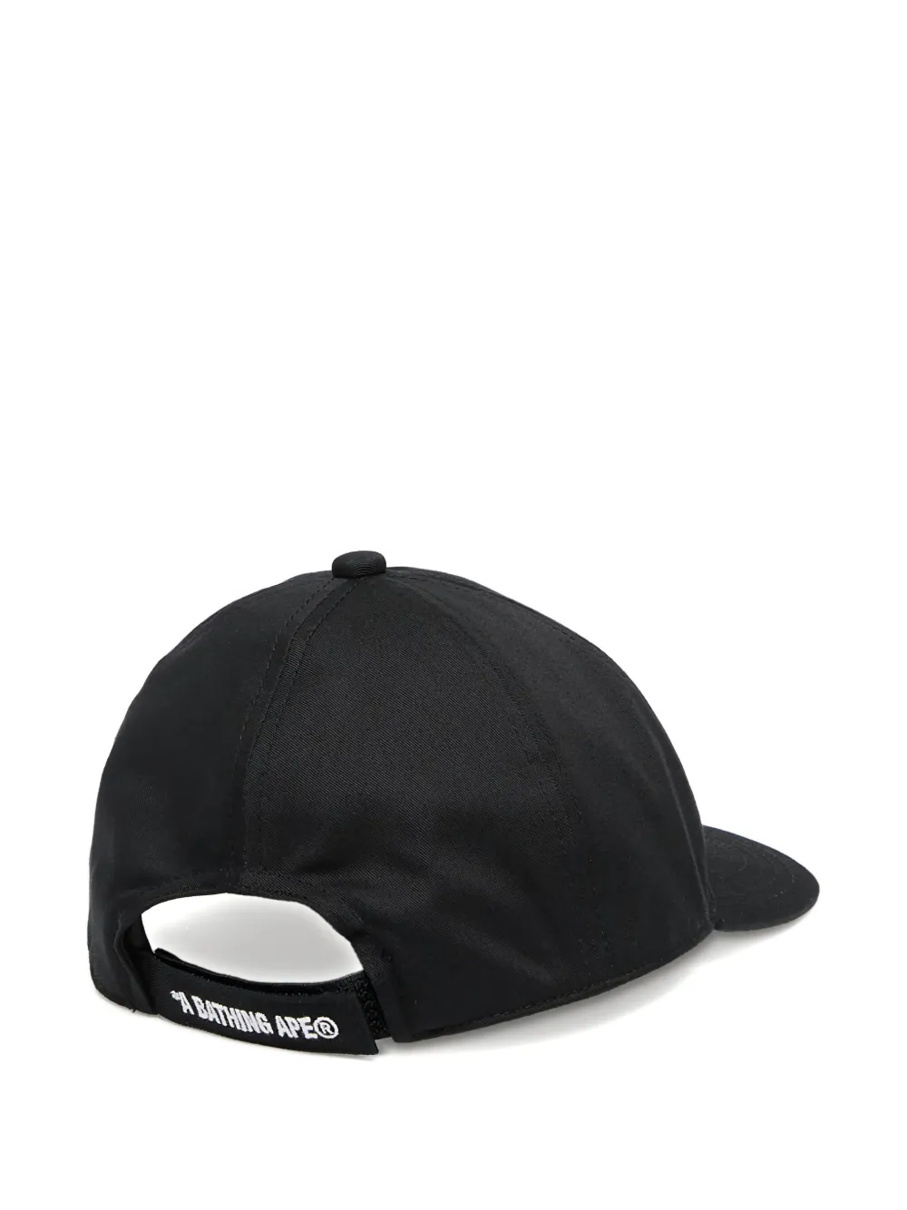 A BATHING APE logo embroidered cap Zwart
