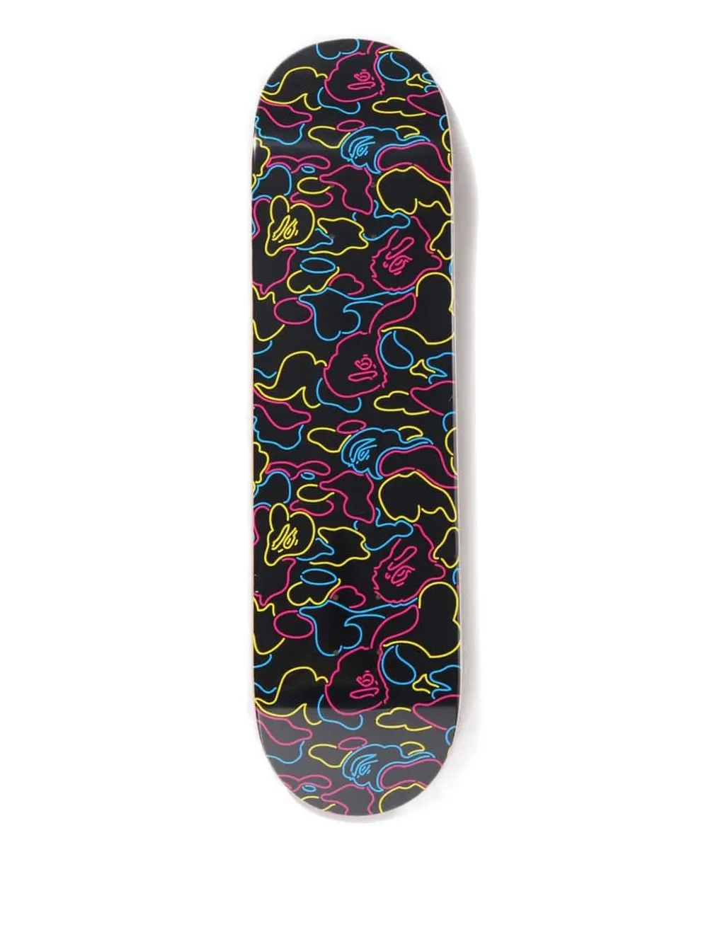 A Bathing Ape Neon-graphic Skateboard In Black