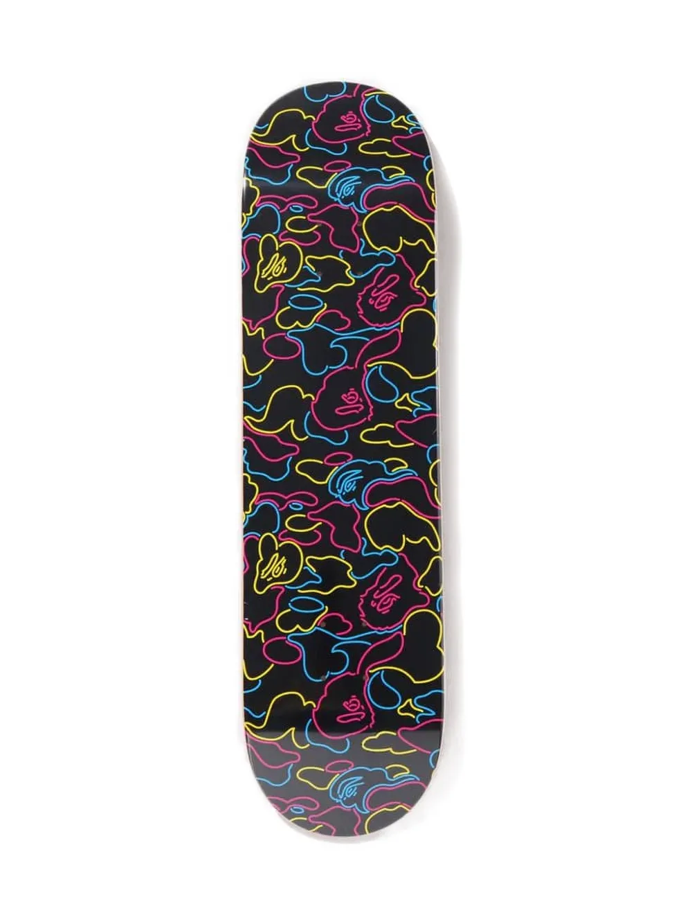 A Bathing Ape Neon-graphic Skateboard In Black