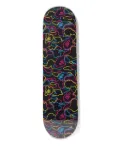 A BATHING APE® neon-graphic skateboard - Black