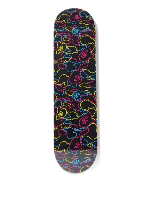 A BATHING APE® neon-graphic skateboard