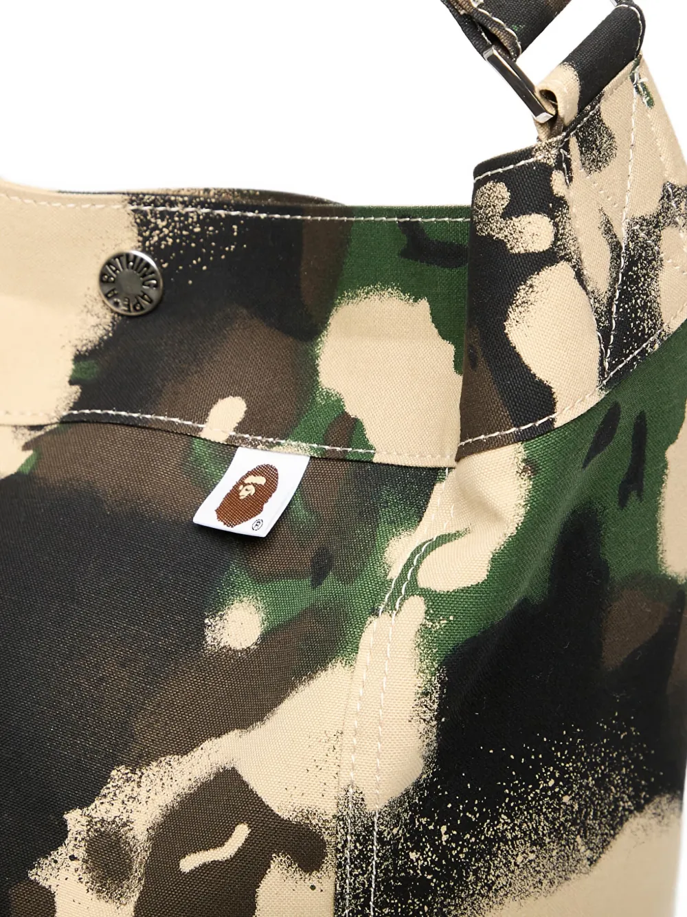 A BATHING APE map camo shoulder bag Groen