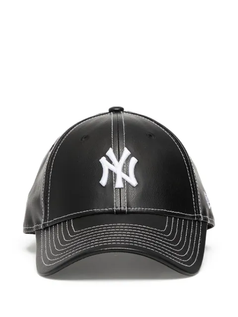 NEW ERA CAP topstitch leather cap