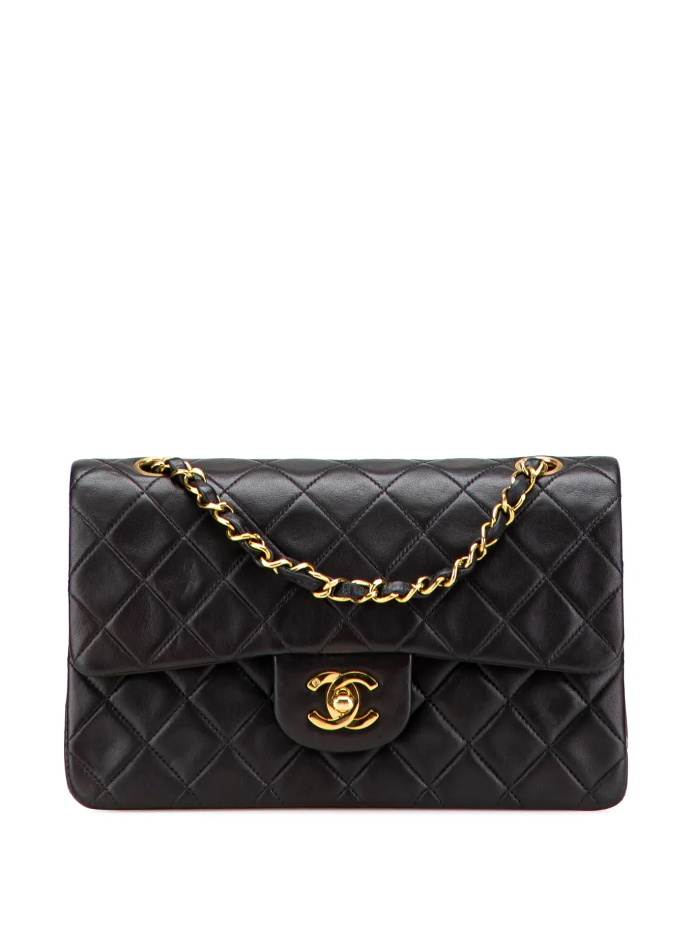 CHANEL Pre-Owned 1991-1994 スモール クラシック ラムスキン ダブルフラップ ショルダーバッグ - ブラック CHANEL Pre-Owned 1991-1994 スモール クラシック ラムスキン ダブルフラップ ショルダーバッグ - ブラック