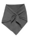 Carven knot-detail wool scarf - Grey