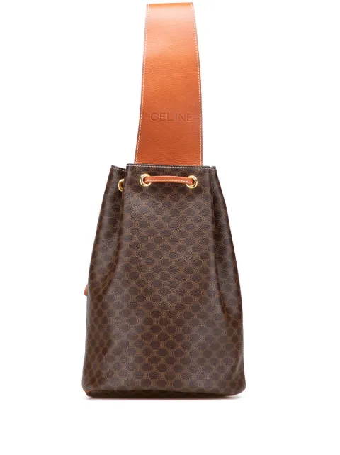 Céline Pre-Owned 20th Century Macadam Coated Canvas Drawstring Sling Bag crossbody bag