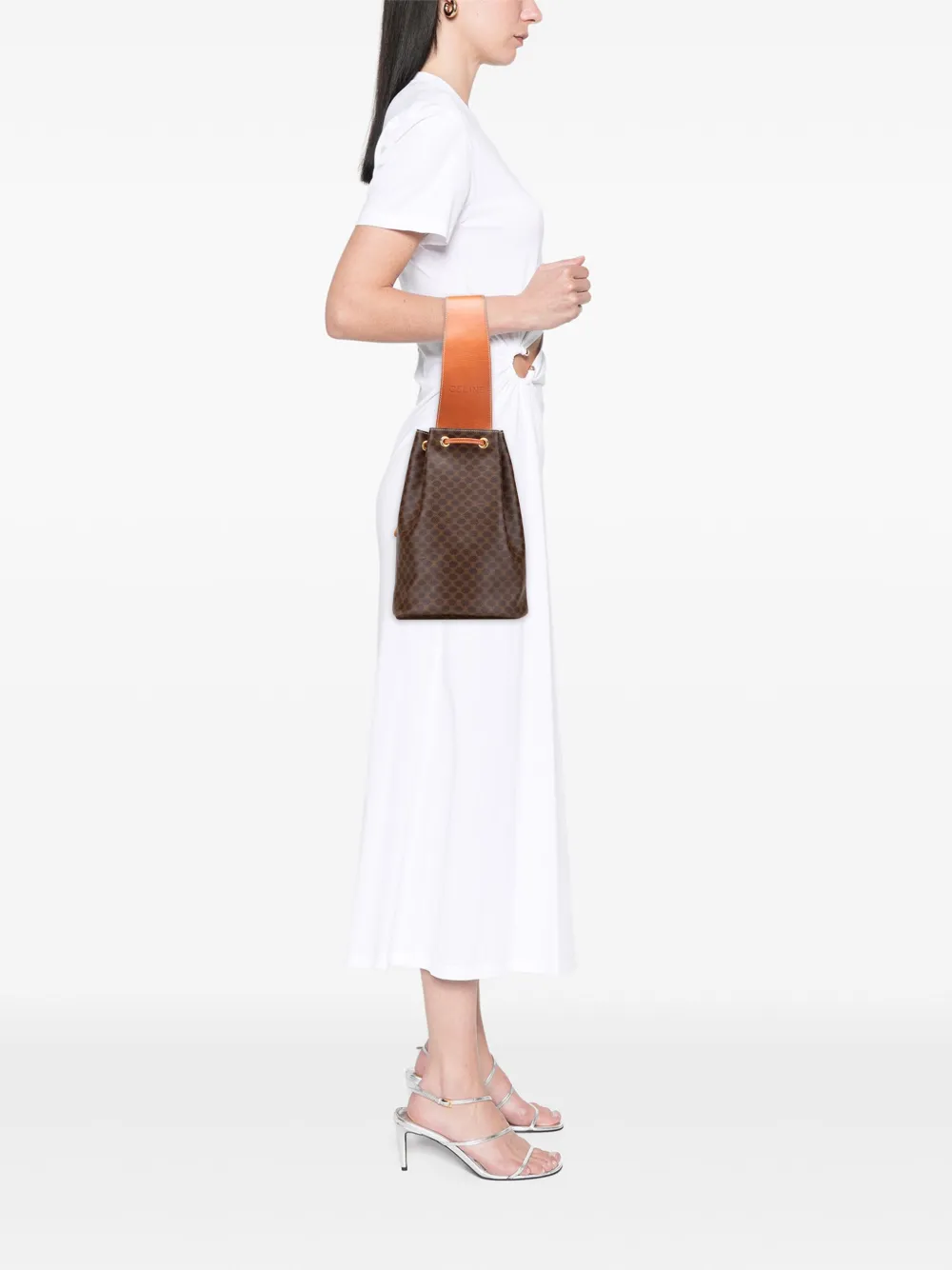Celine Pre-Owned 20th Century Macadam Coated Canvas Drawstring Sling Bag crossbody bag | Pre-Owned | Image 2