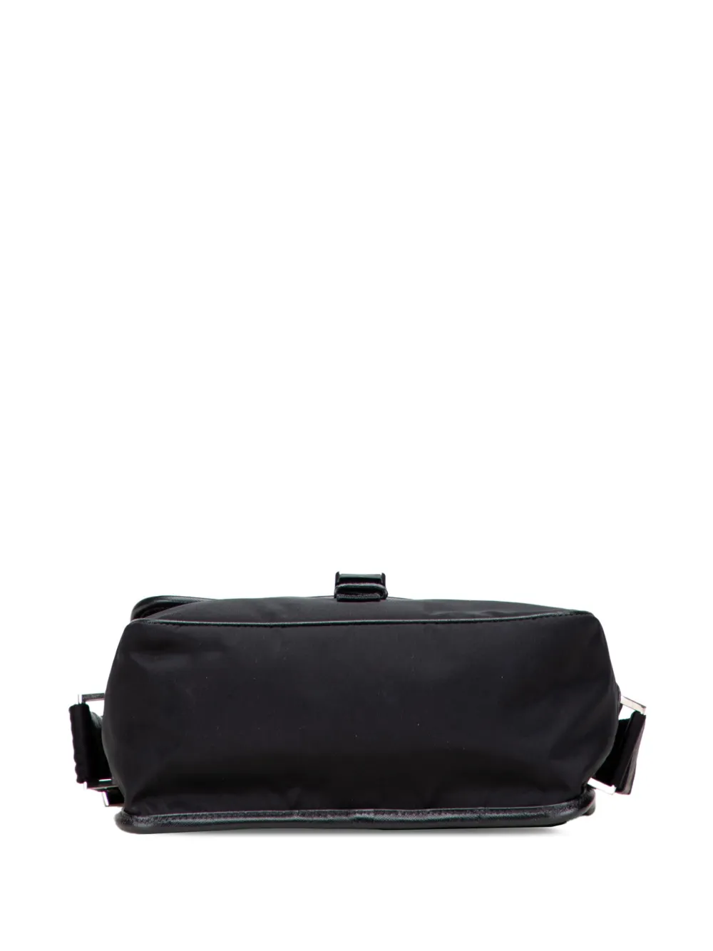 Pre-owned Prada 2000-2025 Tessuto Buckle Messenger Bag Crossbody Bag In Black