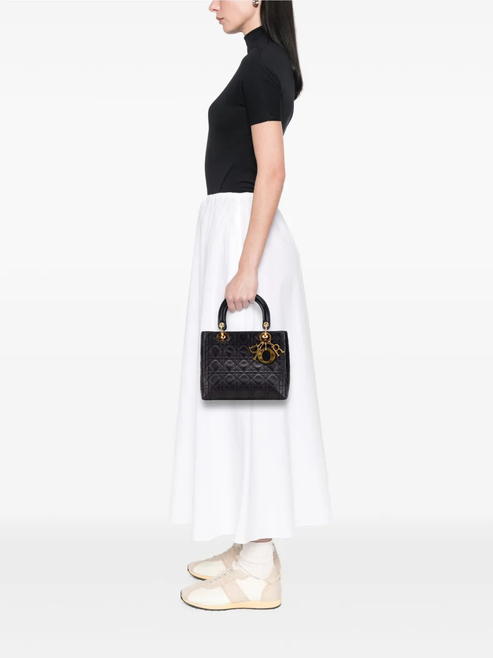 Christian Dior Pre-Owned 1997 Medium Lambskin Cannage Lady Dior satchel | Pre-Owned | Image 2