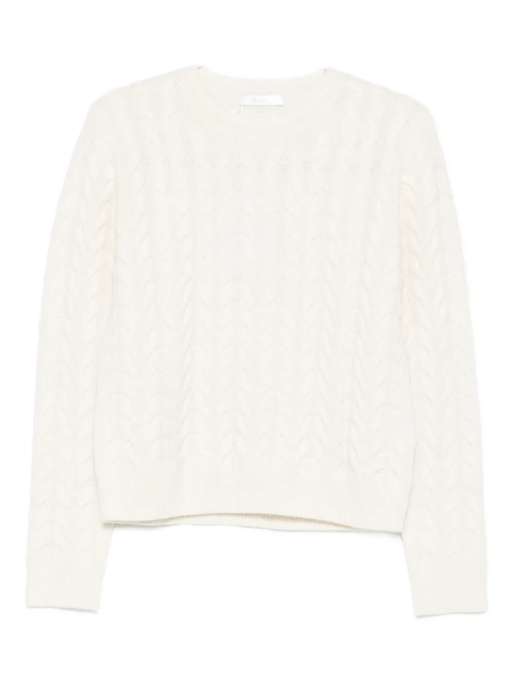 Max Mara Cable-knit Sweater In White