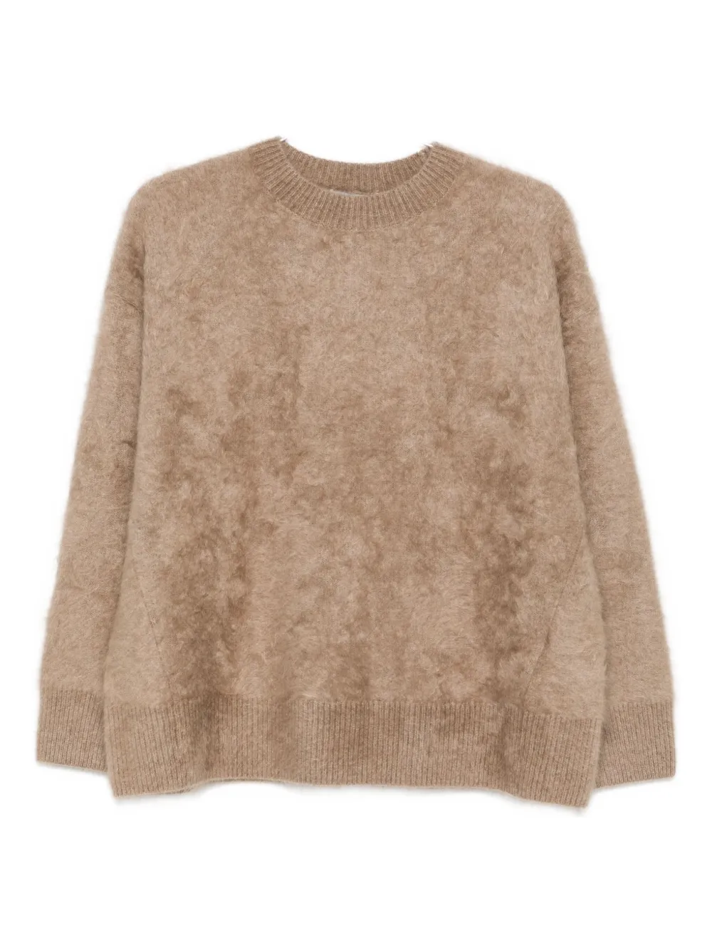 Max Mara Cashmere Crew-neck Sweater In Brown
