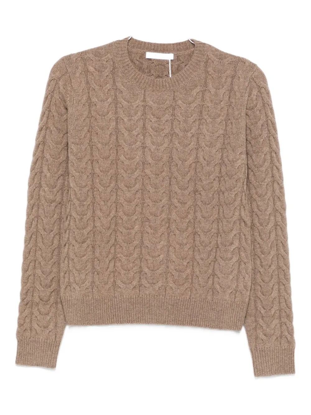 Max Mara Cable-knit Sweater In Brown
