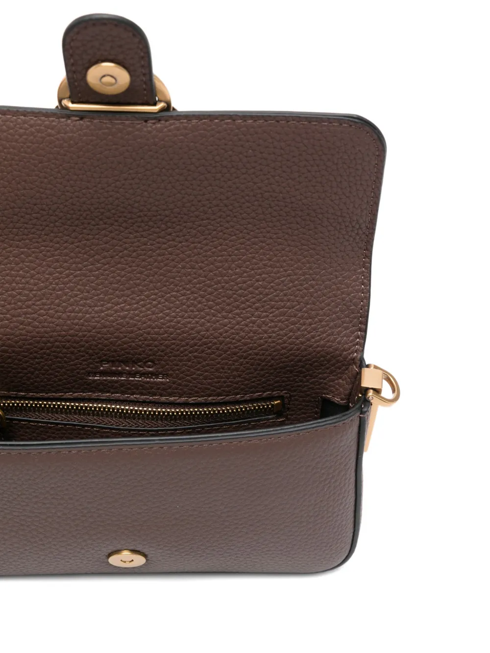 PINKO Love Birds crossbodytas met gesp Bruin