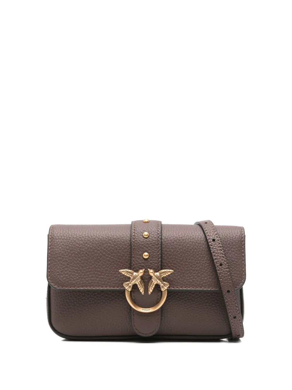 PINKO love birds clasp cross body bag - ブラウン PINKO love birds clasp cross body bag - ブラウン